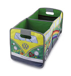 BRISA VW Collection - Boîte de rangement pliante en forme de Combi Volkswagen pour jouets, coffre, courses (Peace/Vert)