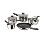 Judge Vista Saucepan Set 5 Piece Draining With Frying Pan J3C1A Induction New