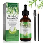 VXHDAG Rosemary Oil for Hair Growth & Skin Care - 100% Pure Rosemary Essential Oil for Eyebrow and Eyelash, Nourishes The Scalp, Stimulates Hair Growth for Men Women (1 Pack 1x60ML)