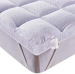 Bedecor Surmatelas,Couvre Matelas en Microfibre,Antidérapant,Convient également pour Les Lits Boxspring et Les Matelas à Eau-(160x200 cm)