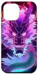 Coque pour iPhone 12 Pro Max Cyber Dragon fluo