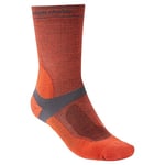 Bridgedale MTB Mid-Season T2 Merino Sport Mens Boot Length Mountain Bike Socks - Orange, XL