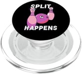 Split Happens Bowler Funny Bowling PopSockets PopGrip pour MagSafe