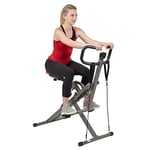 SUNNY HEALTH & FITNESS Row-N-Ride Pro, Machine de Fitness combinée pour Tout Le Corps avec Bandes de résistance, Installation Facile et rameur Pliable - SF-A020052