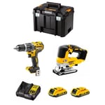 Kit DEWALT - DCD796 + DCS334 - 2 batteries 2,0 Ah - Sans fil - 18 V