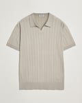 John Smedley Roper Open Collar Sea Island Polo Parchment