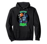 Funny Zombie Snake Charmer Graveyard Groove Halloween Pullover Hoodie