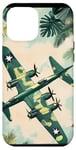 Coque pour iPhone 12 Pro Max Bombardier B-17G Green Pop Art Tropical B-17 Flying Fortress de la Seconde Guerre mondiale