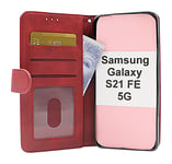 Zipper Standcase Wallet Samsung Galaxy S21 FE 5G (SM-G990B) (Röd)