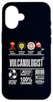 iPhone 16 Vulcanologist Job Definition Skills Coffee Wine Sarcasm Case