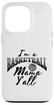 Coque pour iPhone 13 Pro Southern Moms Cadeau de basket-ball fantaisie pour femme Gris et noir