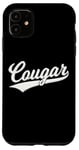 Coque pour iPhone 11 T-shirt de sport COUGAR Varsity Scripts