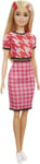 Barbie Fashionistas Doll #169 with Long Blonde Hair & Houndstooth Crop Top & Sk