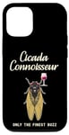 Coque pour iPhone 12/12 Pro Funny Cicada Connnoisseur, Only the Finest Buzz, Wine