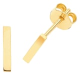 James Moore TH ES675 9ct Yellow Gold Bar Stud Earrings Jewellery