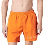 BOSS Men's Dolphin Swim Trunks, Bright Orange829, L