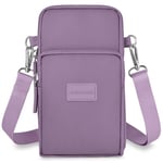 Aucuu Petit Sac Téléphone Portable Femme, Oxford Messenger en Tissu Brassard de Sport avec Bandoulière Réglable, Crossbody Pochette Sacoche Running Armbag pour 7''(prise casque arrière)