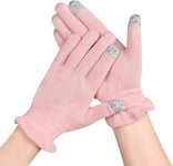 AovYoo Moisturising Touchscreen Gloves Dry Hands Cotton Gloves for Eczema and Protecting Skin Spa Hand Mask Gloves (XS, Count, 1)