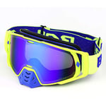 Shumo Lunettes Lunettes de Motocross Lunettes Casques de Moto Masque Lunettes de Sport de Ski de Moto Cross Tout-Terrain MX Lunettes de Moto Bleu