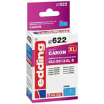 Edding Encre remplace Canon CLI-581C XXL compatible cyan EDD-622 18-622