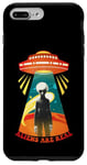 Coque pour iPhone 7 Plus/8 Plus Les extraterrestres sont réels OVNI rétro | Extra-terrestre