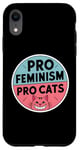 iPhone XR Pro Feminism Pro Cats - Vintage Women's Rights Cat Lover Case