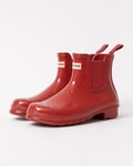 Hunter Original Chelsea Gloss Womens Boots - Red - Size UK 7