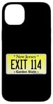 Coque pour iPhone 14 Plus Sortie 114 de plaque d'immatriculation New Jersey NJ GSP Parkway