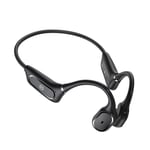 Open Earhook Air Conduction Bluetooth 5.0 Headset Sports de Plein Air Stéréo Ultralight Noise Reduction Headphone avec Micro,Black