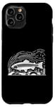 Coque pour iPhone 11 Pro Line Art Poisson Aquariste & Ichtyologiste Truite arc-en-ciel