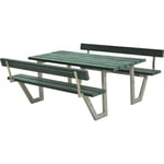 Hagemøbel Plus Bord/Benkesett Wega 2 Ryggstøtter 177X76Cm Grønn