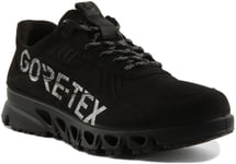 Ecco  Multi Vent Leather Outdoor Mens Trainers In Black UK 6 - 12