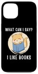 Coque pour iPhone 13 Mignon chat kawaii chaton What Can I Say I Like Books