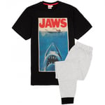 Jaws Mens Movie Poster Long Pyjama Set - M