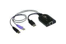 ATEN KA7169 DisplayPort USB Virtual Media KVM Adapter Cable with Smart Card Reader (CPU Module) - förlängare för tangentbord/video/mus/ljud