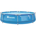 tectake® Piscine Tubulaire Ronde Piscine Hors Sol Ø300 x 76 cm Bleu, Structure en Acier, PVC Résistant aux UV & à la déchirure, avec Pompe Piscine à Filtre, Montage & démontage Facile