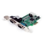 Startech 2 Port Native Pci Express Rs232 Serial Adapter Card With 16550 Uart