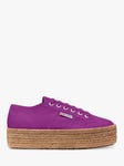 Superga 2790 Rope Sole Flatform Trainers, Purple