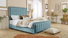 Eleganza Island Plush Superking Bed Frame - Duck Egg