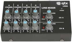 QTX LM82 - Mini Line Level Mixer - 8 kanaler