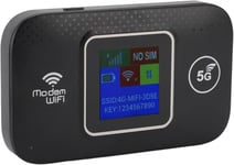 Hotspot WiFi Mobile 4G LTE, Modem Routeur WiFi Portable 300 Mbps avec Emplacement pour Carte SIM, Point D'accès de Voyage en Europe, Batterie Longue Durée de 3000 MAh, Noir