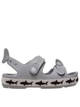 Crocs Crocband Cruiser Shark Sandal Sandal - Grey, Grey, Size 10 Younger