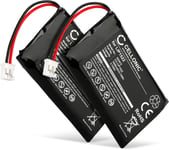 2x Batterie Compatible Avec Sony Dualshock 4 V2, Kcr1410, Cuh-Zct2, Cuh-Zct2u, Jdm-030, Cuh-Zct2e, Cuh-Zct2j 1000mah 3.6v - 3.7v