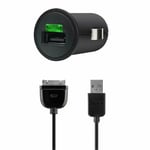 Belkin Micro Car Charger Adapter 2100 mAh + 30 Pin Charge Cable: Fast Charging