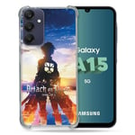 Cokitec Coque Renforcée pour Samsung Galaxy A15 4G / 5G Manga Attaque Titans Soleil