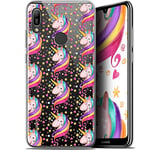 Caseink Coque pour Huawei Y6 2019 (6.1) [Gel Motif HD Collection Fantasia Design Licorne Etoilée - Souple - Ultra Fin - Imprimé en France]