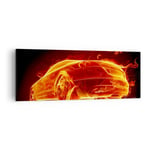 Impression sur Toile 140x50cm Tableaux Image Photo Voiture Feu Illustration