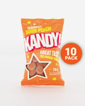 KANDY! Sour Peach 10x70g - Sukkerfritt godteri