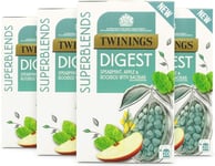 Twinings Superblends Digest Tea - Spearmint Herbal 20 Count (Pack of 4) 