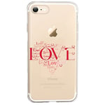 Coque Iphone 7 et 8 love rose